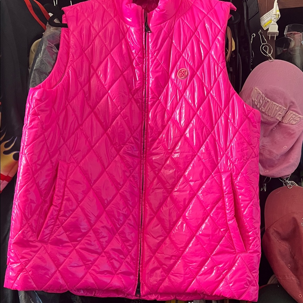 G/FORE Vibrant Pink Quilted Vest